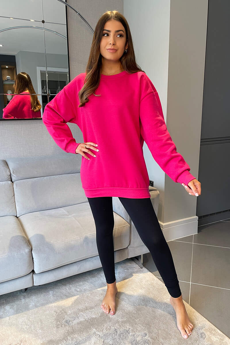 Cerise Oversized Sweatshirt - Swimclubus