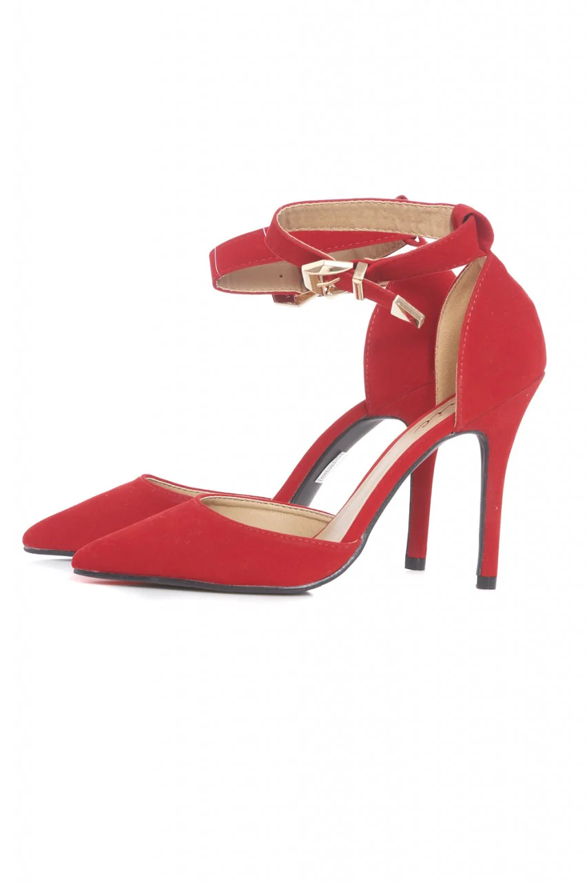 Strap  Court  Pointy Heeled Shoe - Swimclubus