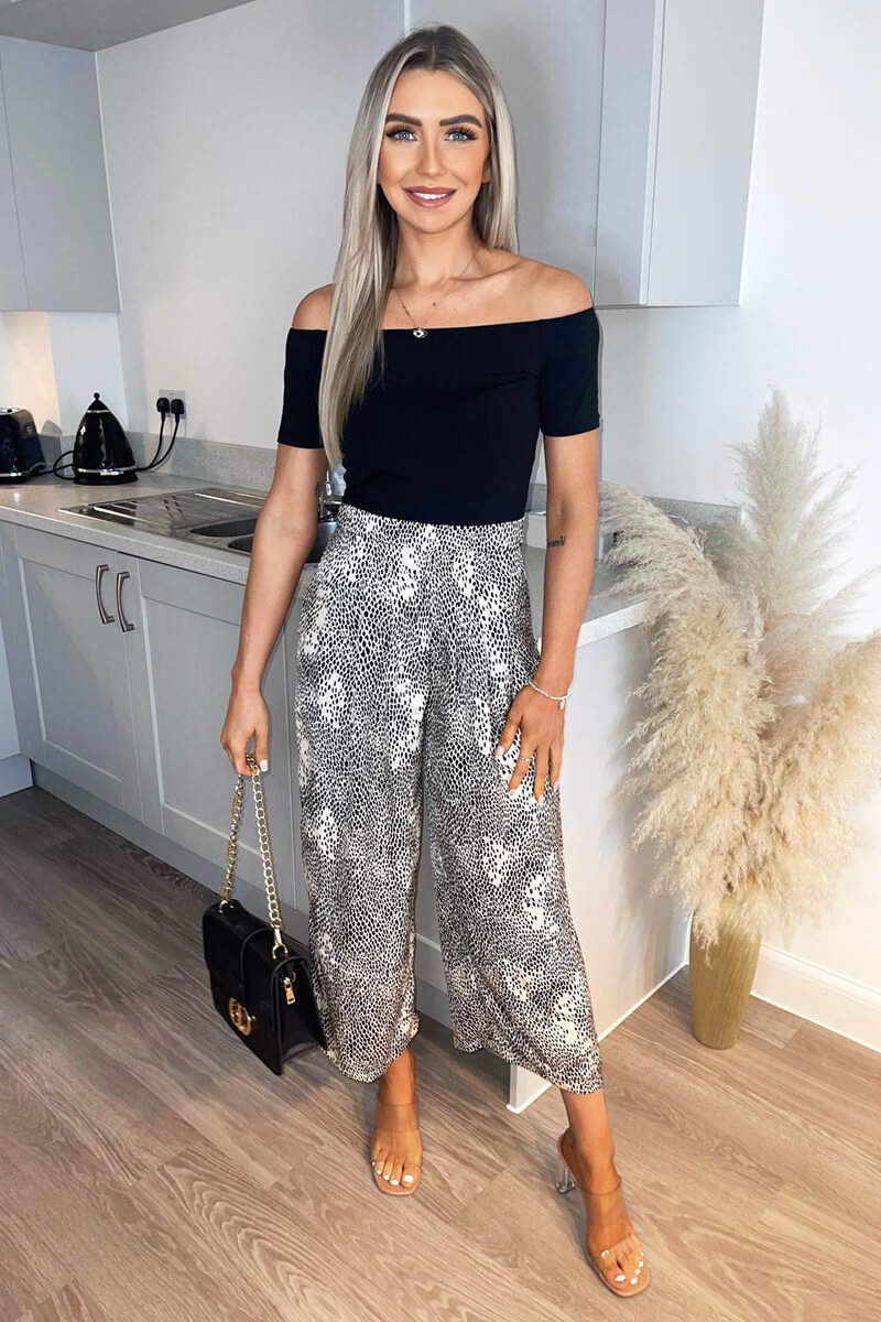 Black and Stone Printed 2 in 1 Jumpsuit - Swimclubus