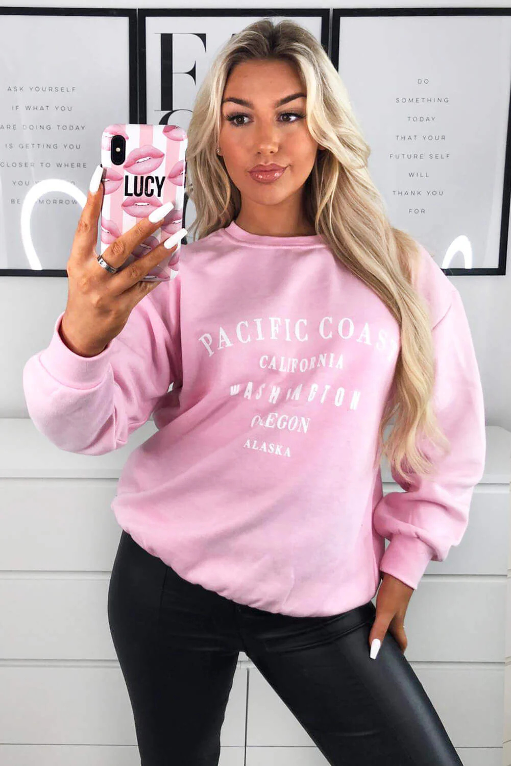 Pink Pacific Coast Sweatshirt - Swimclubus
