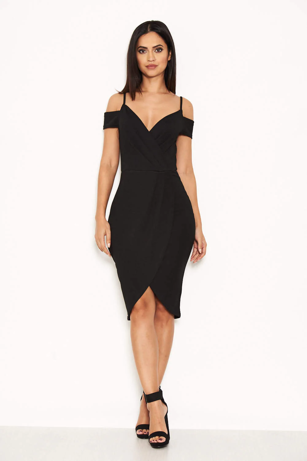 Black Wrap Around Dress - Swimclubus