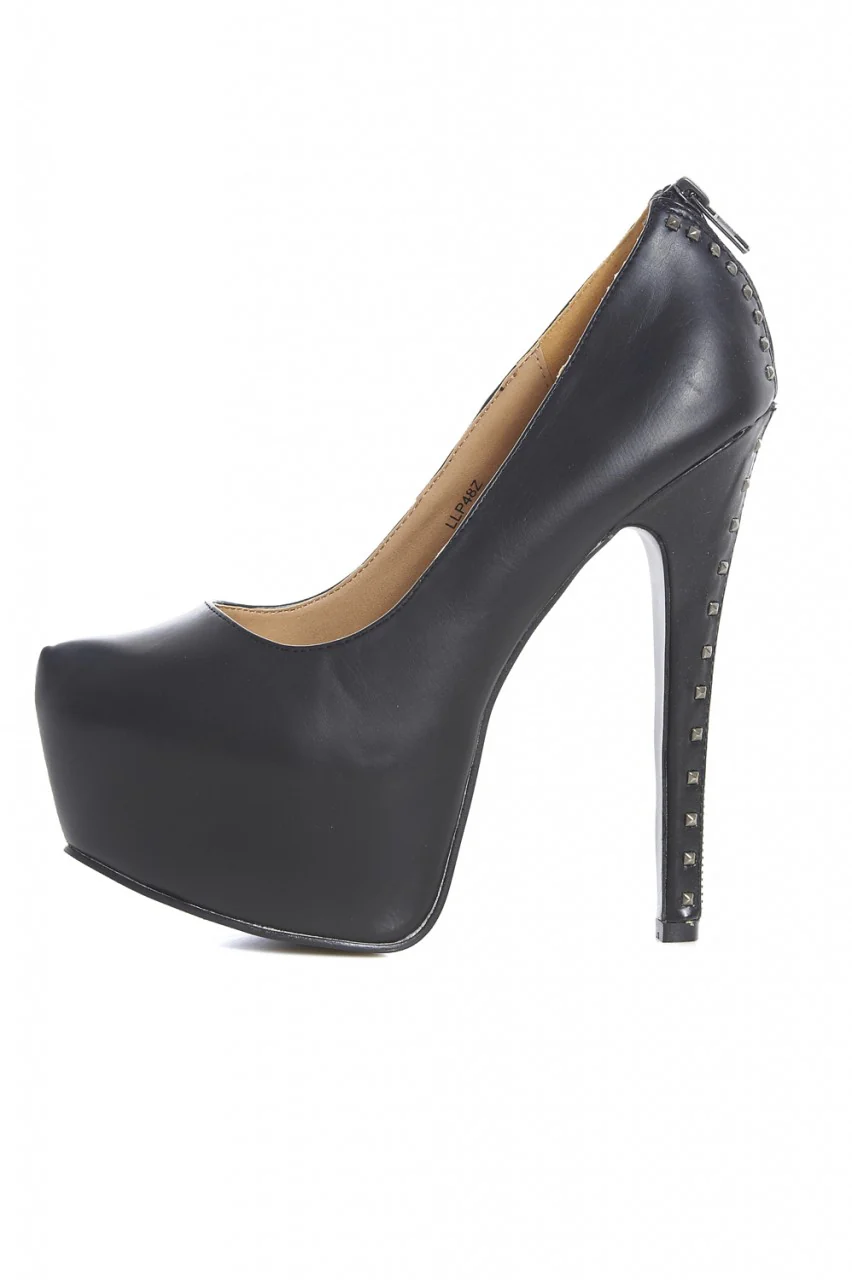 High Zip Heel Platform Heels - Swimclubus