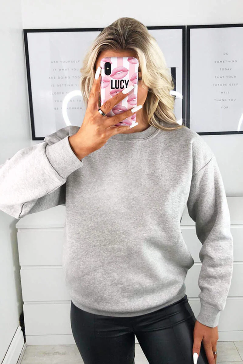 Grey Oversized Sweatshirt - Swimclubus