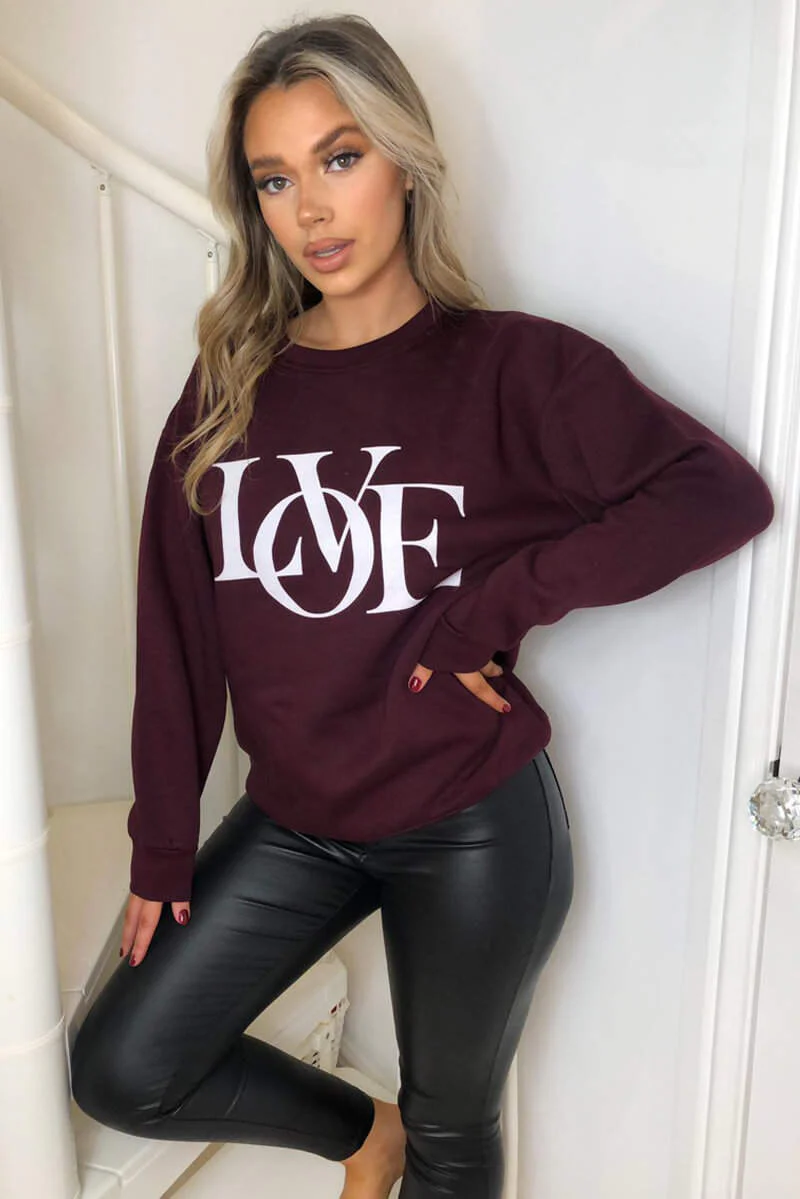 Wine LOVE Sweatshirt - Swimclubus