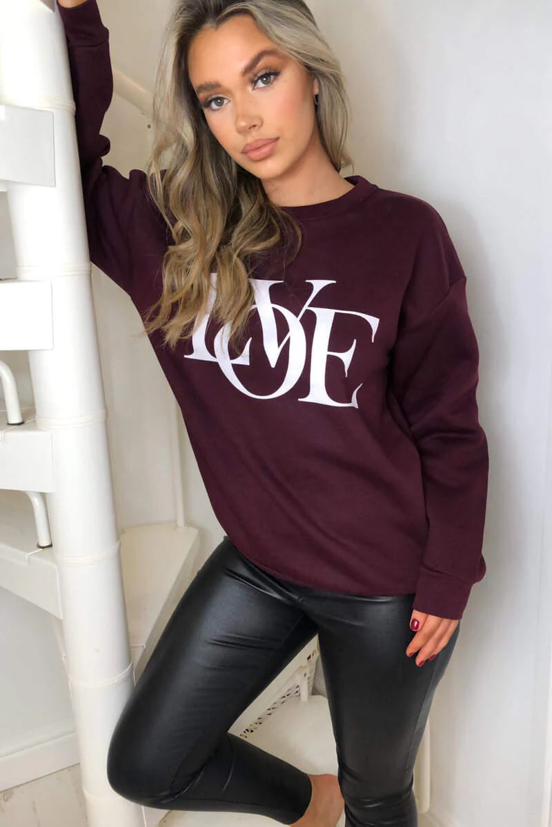 Wine LOVE Sweatshirt - Swimclubus