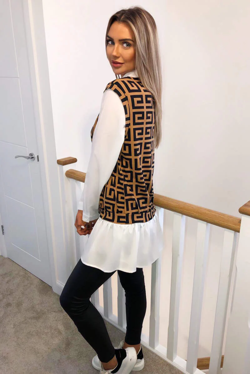 Geo Printed Tank Shirt - Swimclubus