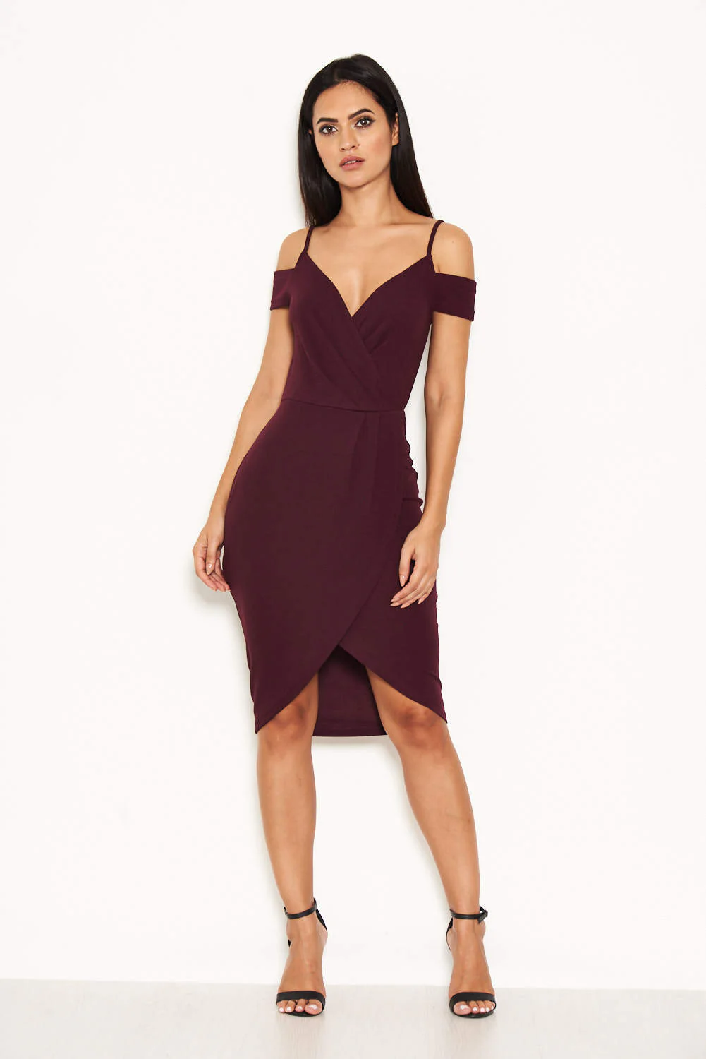 Plum Wrap Around Dress - Swimclubus