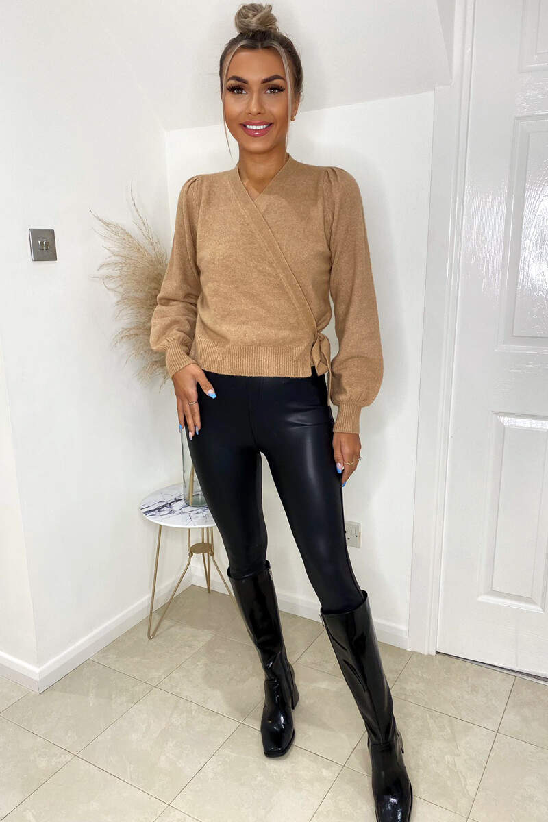 Mocha Ballerina Wrap Cardigan - Swimclubus