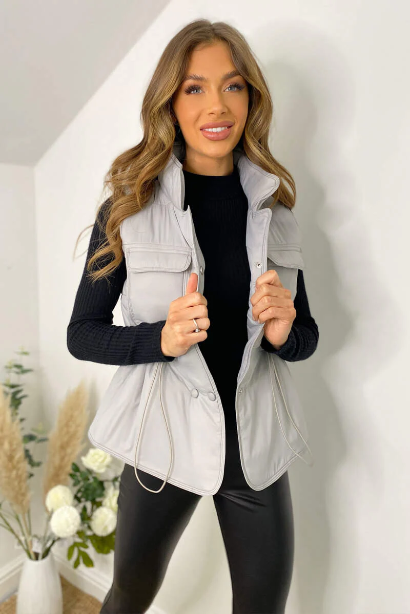 Grey Puffer Gilet - Swimclubus